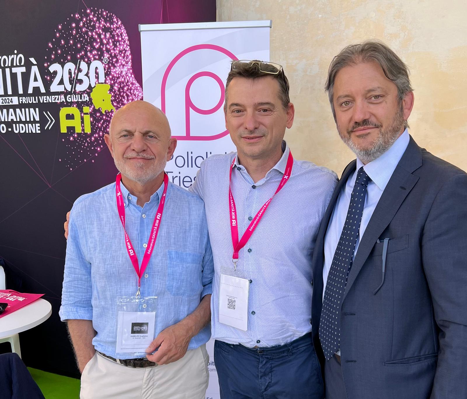 Il dott. Guglielmo Danelon con il dr. Stefano Smania e il dott. Enrico Musso